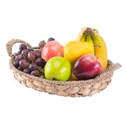 VINTIQUEWISE Seagrass Fruit Bread Basket Tray with Handles, Small QI003546.S